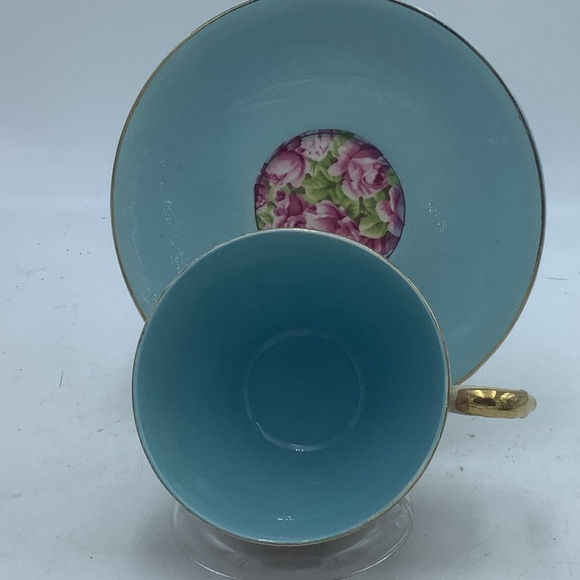 Vintage Royal Leighton Ware England Roses Teacup and Saucer - Picture 2 of 9
